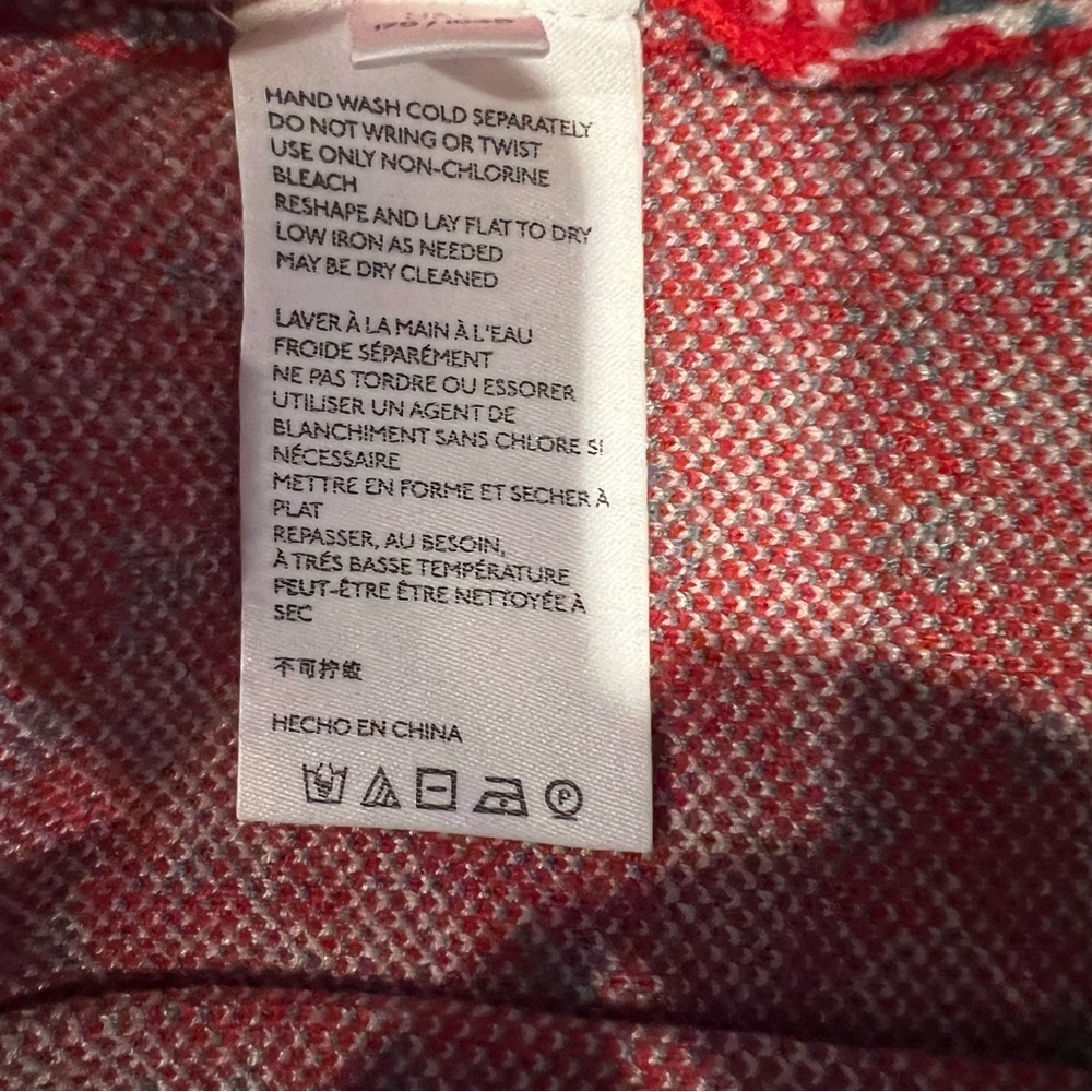Anthropologie Maeve Lupita V-Neck Sweater Color Red. - Picture 4 of 5
